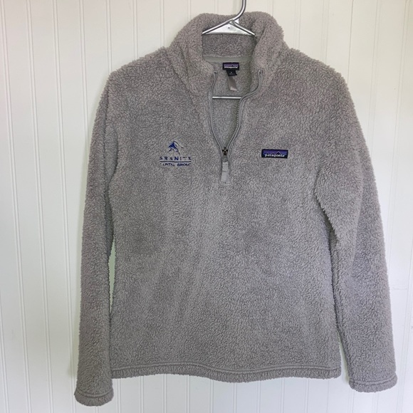 Patagonia Los Gatos Fleece 1/4-Zip in salt grey w/ embroidered logo sz S - Picture 2 of 8